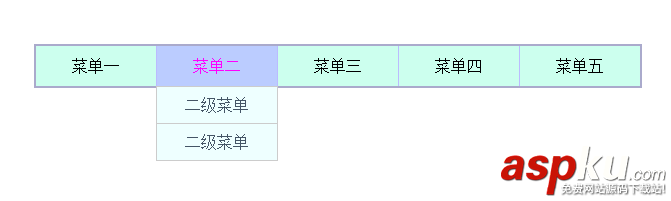 HTML,CSS,鼠标划过菜单栏