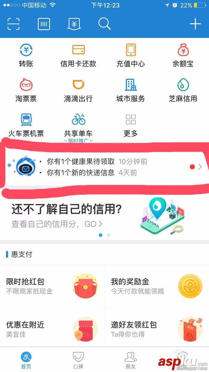 支付宝,健康果