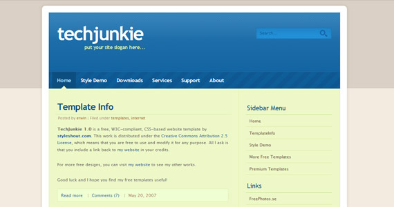 techjunkie-xhtml-css-模板