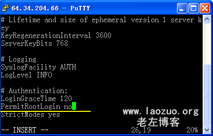 修改PermitRootLogin