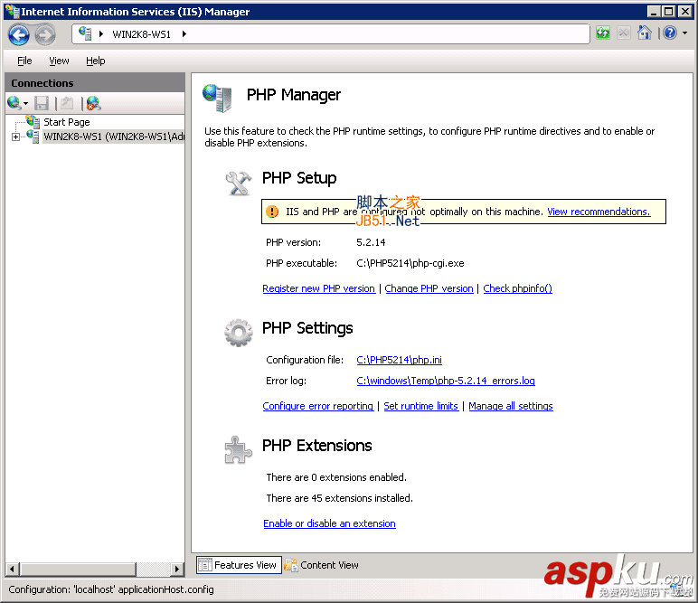 win2008,iis7,iis7.5,PHP环境