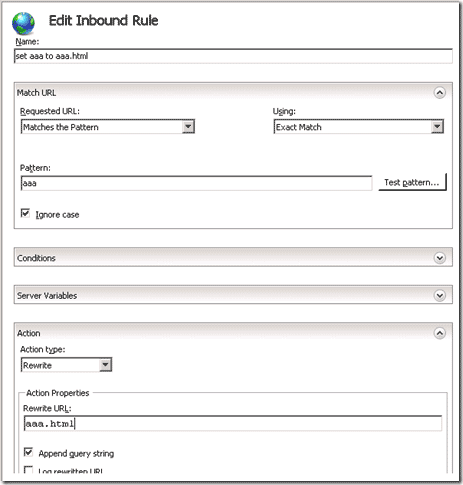 IIS7.5,URLRewrite,网页跳转