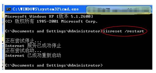 通过IIS管理器重启IIS图八