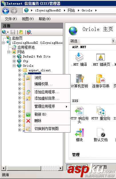 IIS,部署项目