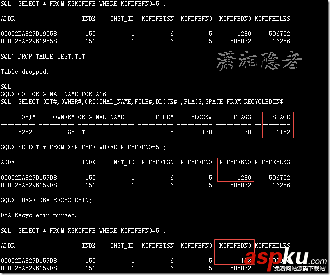 oracle,定位数据库对象