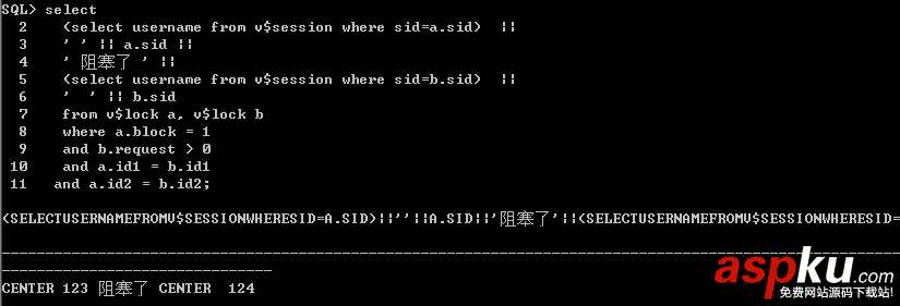 Oracle数据表中的死锁情况解决方法