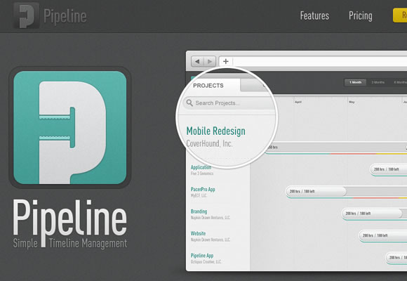 pipeline website single page static top toolbar