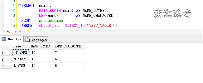 SQLServer,表名,列名,空格,代码