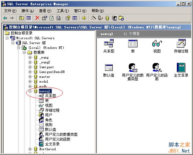 护卫神・主机管理系统开设的MSSQLServer数据库