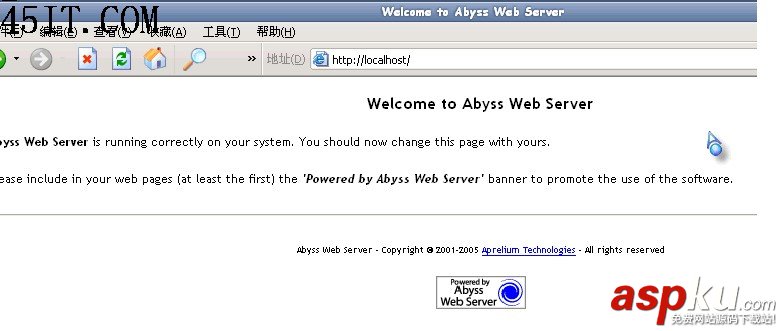 使用Abyss Web Server配置支持ASP/PHP/CGI