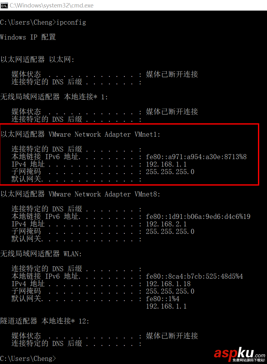 虚拟机,ping,物理机,vmware