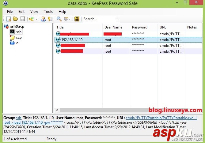 Keepass,PuTTYPortable,Winscp