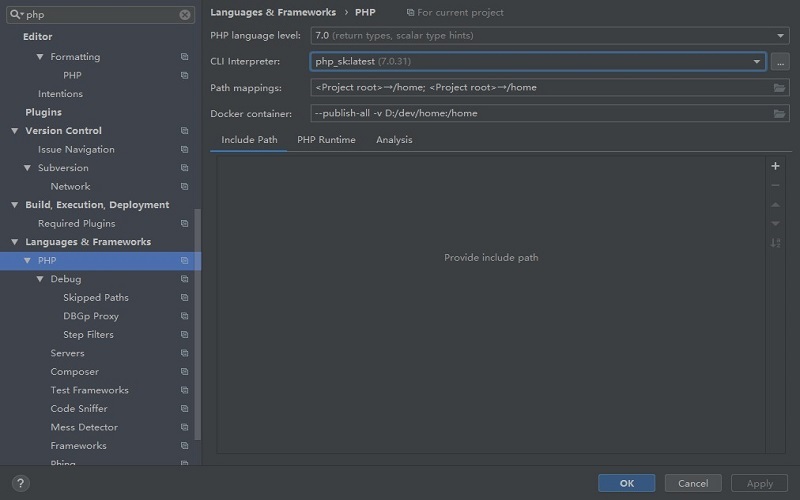 phpstorm,docker,脚本,debug