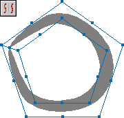 freehand创建空心封套图案