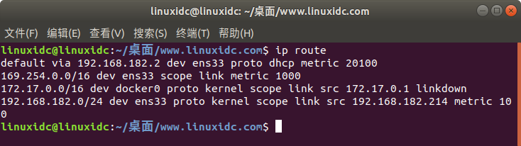 Ubuntu,路由表