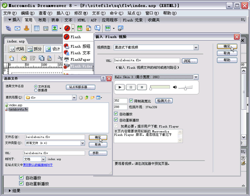 在网页中插入Flv视频(Flash Video)文件使用FlashPlay