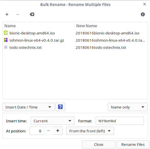 Linux,重命名,多个文件