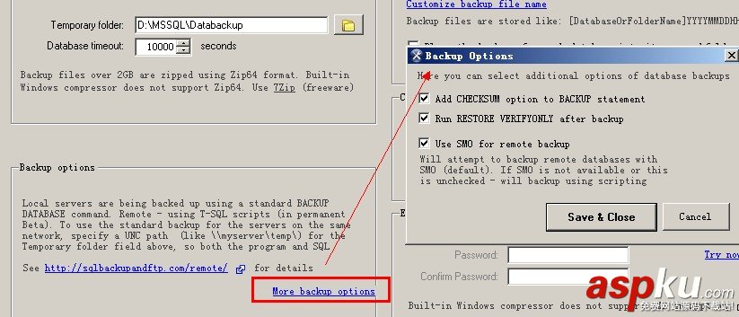 SQLBackupAndFTP,数据库自动备份