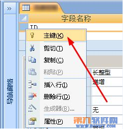 Access教程 如何在字段定义主键