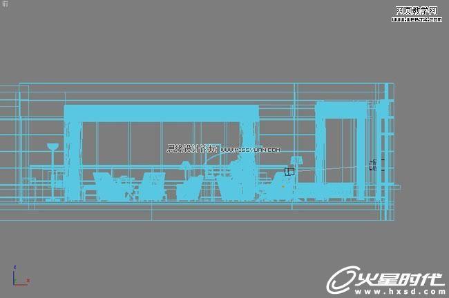 3DMAX实例教程:具有晚间氛围的现代风格的客厅_网页教学网