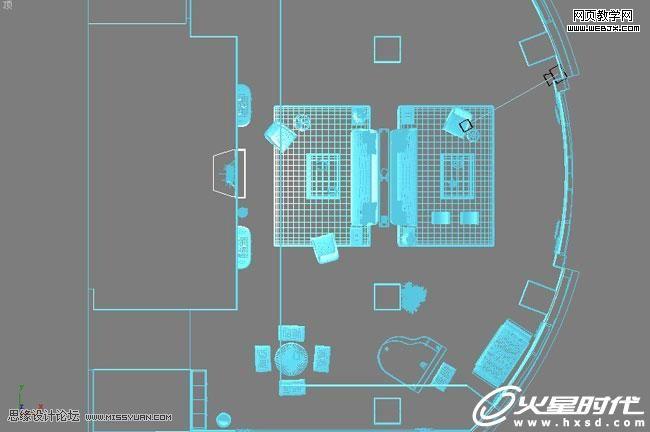 3DMAX实例教程:具有晚间氛围的现代风格的客厅_网页教学网