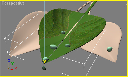 3ds max材质初级教程：鲜翠欲滴树叶表现