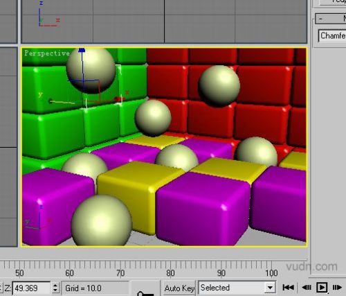 3dsmax实例：立体彩块和透明亮球_网页设计VeVb.com网络转载