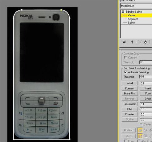 3dsmax教程:诺基亚n73建模过程