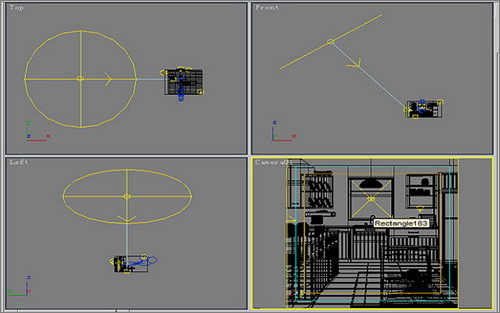 3dsmax9教程：调整厨房场景布光