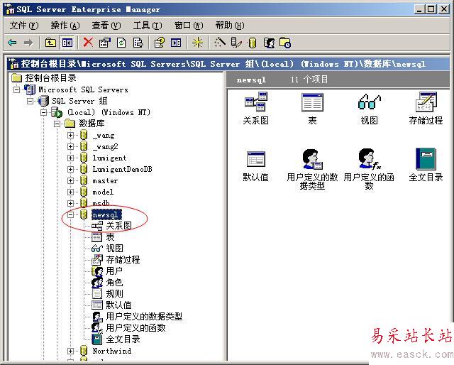 护卫神·主机管理系统开设的MSSQLServer数据库