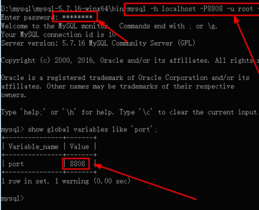 Windows10,mysql,端口号