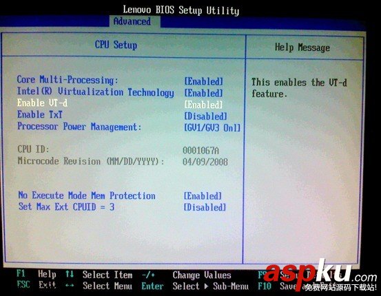 Windows 2008 server系统安装虚拟化，提示CPU不支持的解决