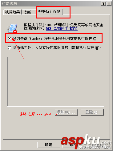 WindowsServer2003,数据执行保护