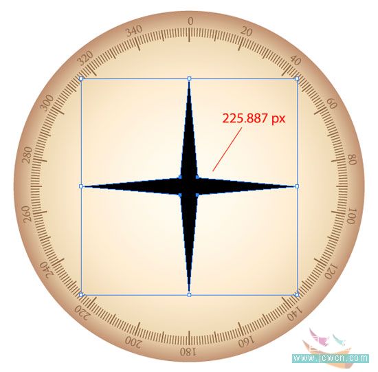illustrator鼠绘教程：简单绘制金色指南针_网页设计