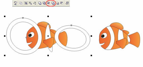 coreldraw绘制海底总动员小鱼nemo