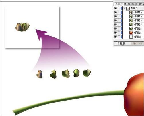 illustrator实例教程：酸甜可口的樱桃