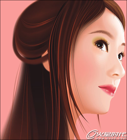 coreldraw鼠绘教程：绘制古典风格美女插画_中国教程网