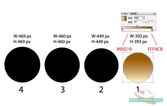 illustrator鼠绘教程：简单绘制金色指南针_网页设计