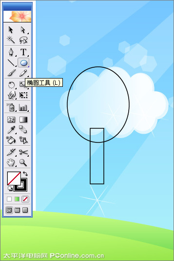 illustrator cs2教程：鼠绘合成制作儿童节主题海报_网页设计