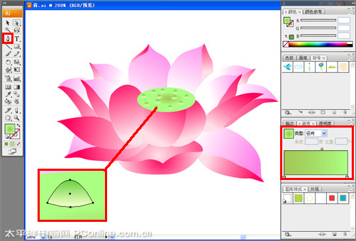 illustrator cs3鼠绘教程：绘制漂亮的矢量荷花图_网页设计