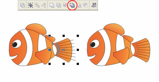 coreldraw绘制海底总动员小鱼nemo