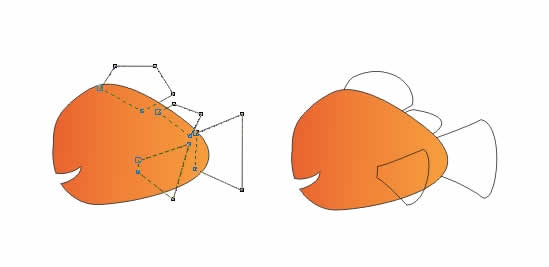 coreldraw绘制海底总动员小鱼nemo