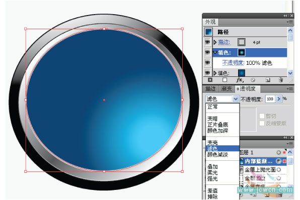 illustrator实例教程：打造漂亮的水晶按钮图标_网页设计