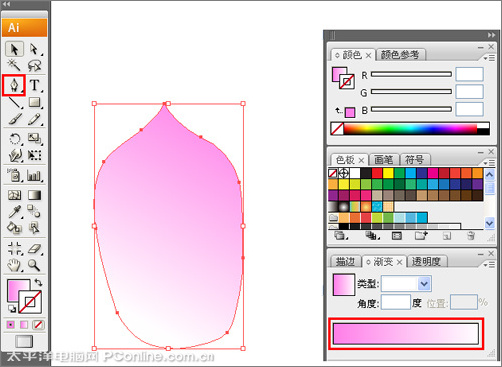 illustrator cs3鼠绘教程：绘制漂亮的矢量荷花图_网页设计